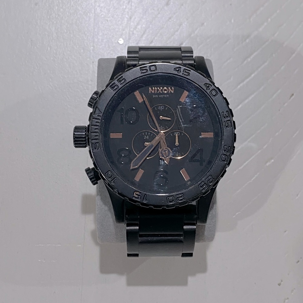 Nixon 51-30 Chrono Black/Rose Gold 51mm Watch